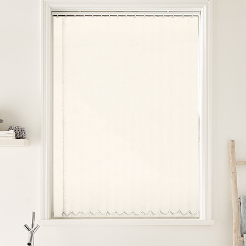 Baltimore Linen Moisture Resistant Bathroom Vertical Blinds
