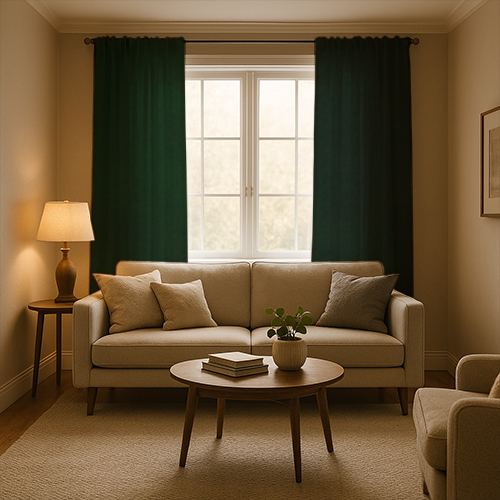 glamour-emerald-curtains-living-room